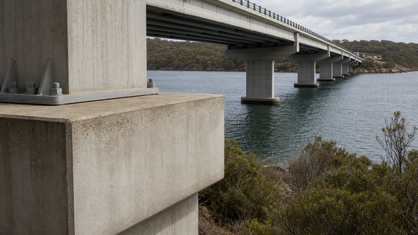 Concept illustration of X-8 monitoring at a bridge