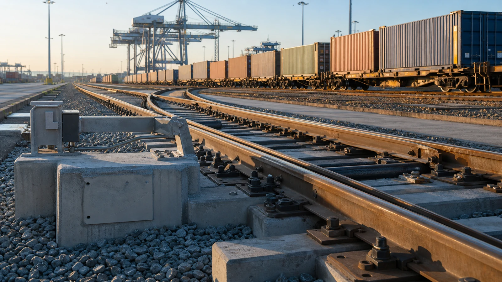 Concept illustration of freight rail infrastructure monitoring
