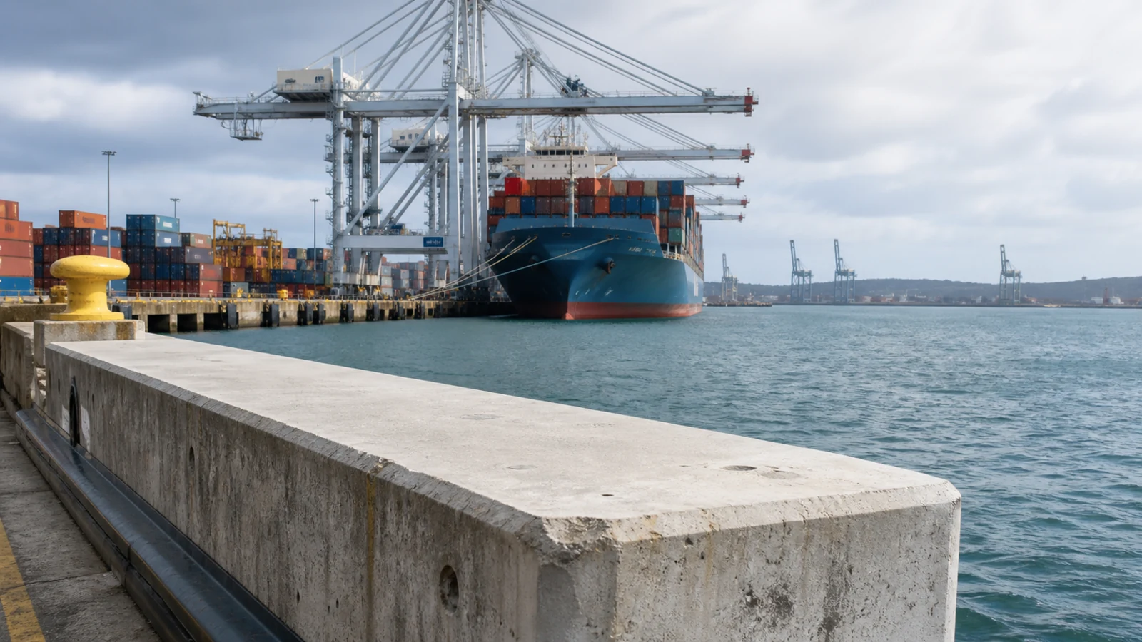 Concept illustration of monitoring at ports and wharves